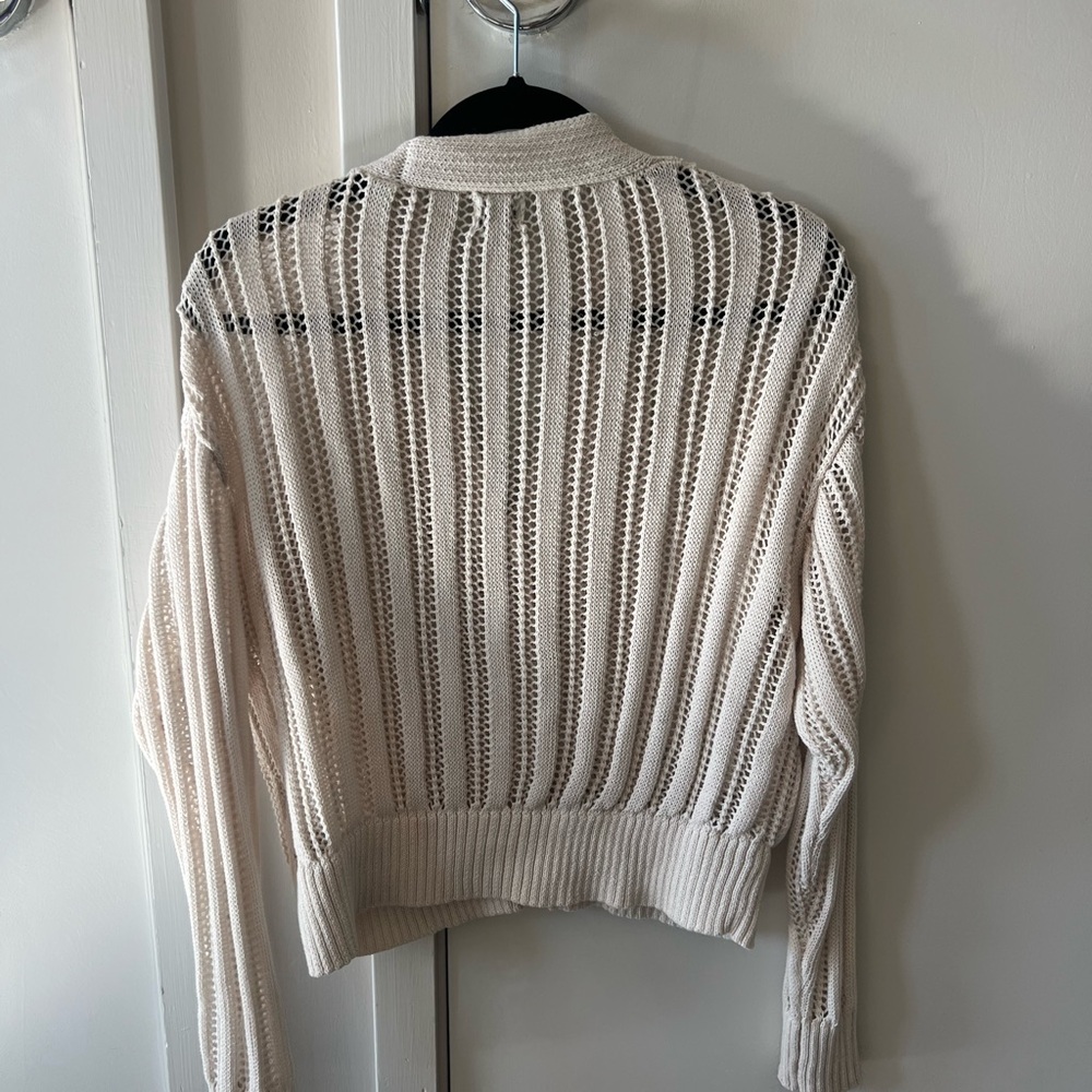 a new day Women's Cream Open-Knit Cardigan - Picture 3 of 3